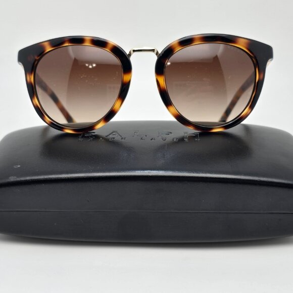 Ralph Lauren RA5207 150613 Dark Tortoise Gold Frame Brown Lens Sunglasses w Case main image 14